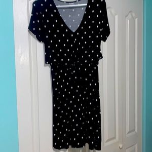 black and white dress